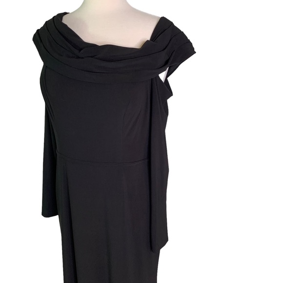 MAC DUGGAL IEENA Drop Shoulder Long Sleeve Column Formal Gown Black Size 14 NWT - Picture 7 of 12
